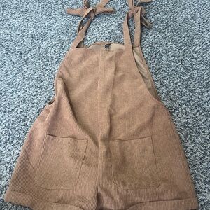 SHEIN Brown Corduroy Romper